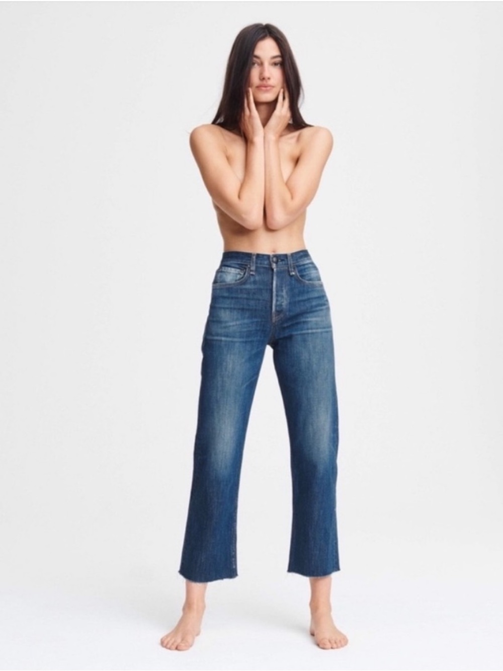 Rag & Bone High-Rise Ankle Straight Jeans